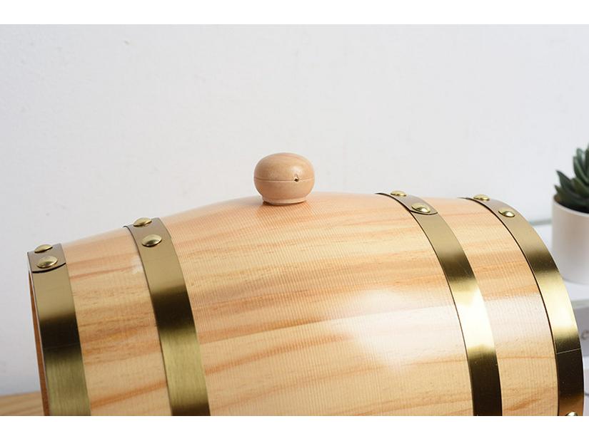 Retro Wooden Oak Wine Barrel Ornament for Home Bar or Restaurant
