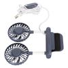 Monitor Fan 2 Heads 3 Speed Modes 6.6ft USB Cable Noiseless Space Saving Clip On Computer Fan for