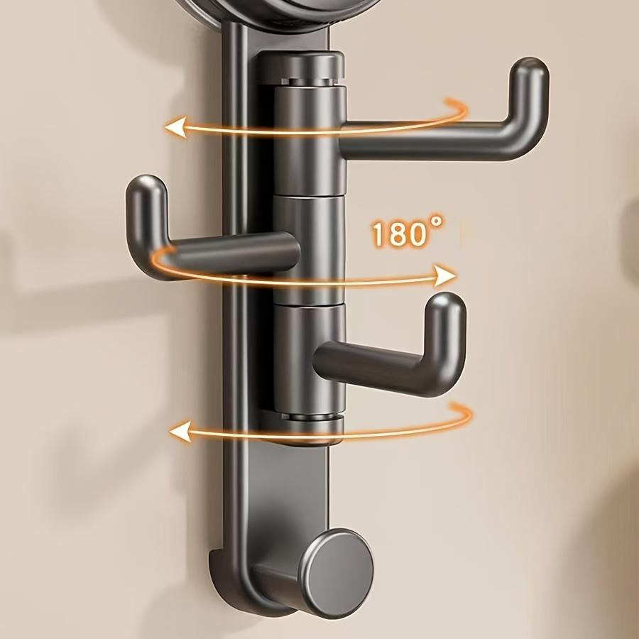 For Bathroom No-drill Mount Suction Cup Hook Entrance Hall Grey Easy Installation Push-button Lock Strong Suction