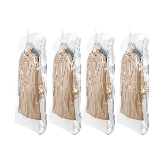 TAILI Clothes Compression Bag, Hanging Compression Bag, Clothes, Hanging, Vacuum Bag, Clothes Cover, Space Saving, Vacuum Cleaner Safe, Bag Hanger,