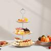 Crown Handle Cupcake Display Holder 2 Tiers 3 Tier Tiered Fruit Plate  Cake Stand Assembly