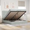 VidaXL Ottoman Bed Frame with Light Grey Mattress 200x200 Cm Velvet 3313493