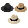 Acrylic Wide Brim Hat For Sun Protection And Versatile Style Fedora Sun Hat Panama Hats Cap