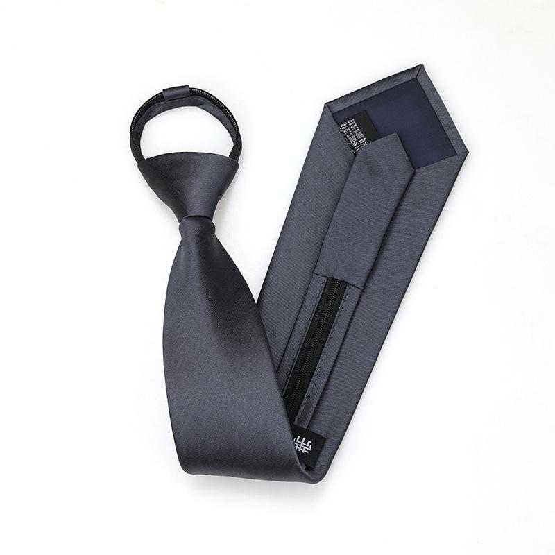 Black Zipper-Free Lazy Blue Men And Women Business Dress Interview To Work Groom Wedding Korean Version Narrow Tie