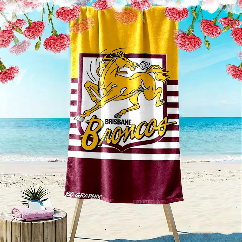 Broncos Soul Print Beach Towel, Large Soft Quick Dry Towel for Beach Camping Swimming
