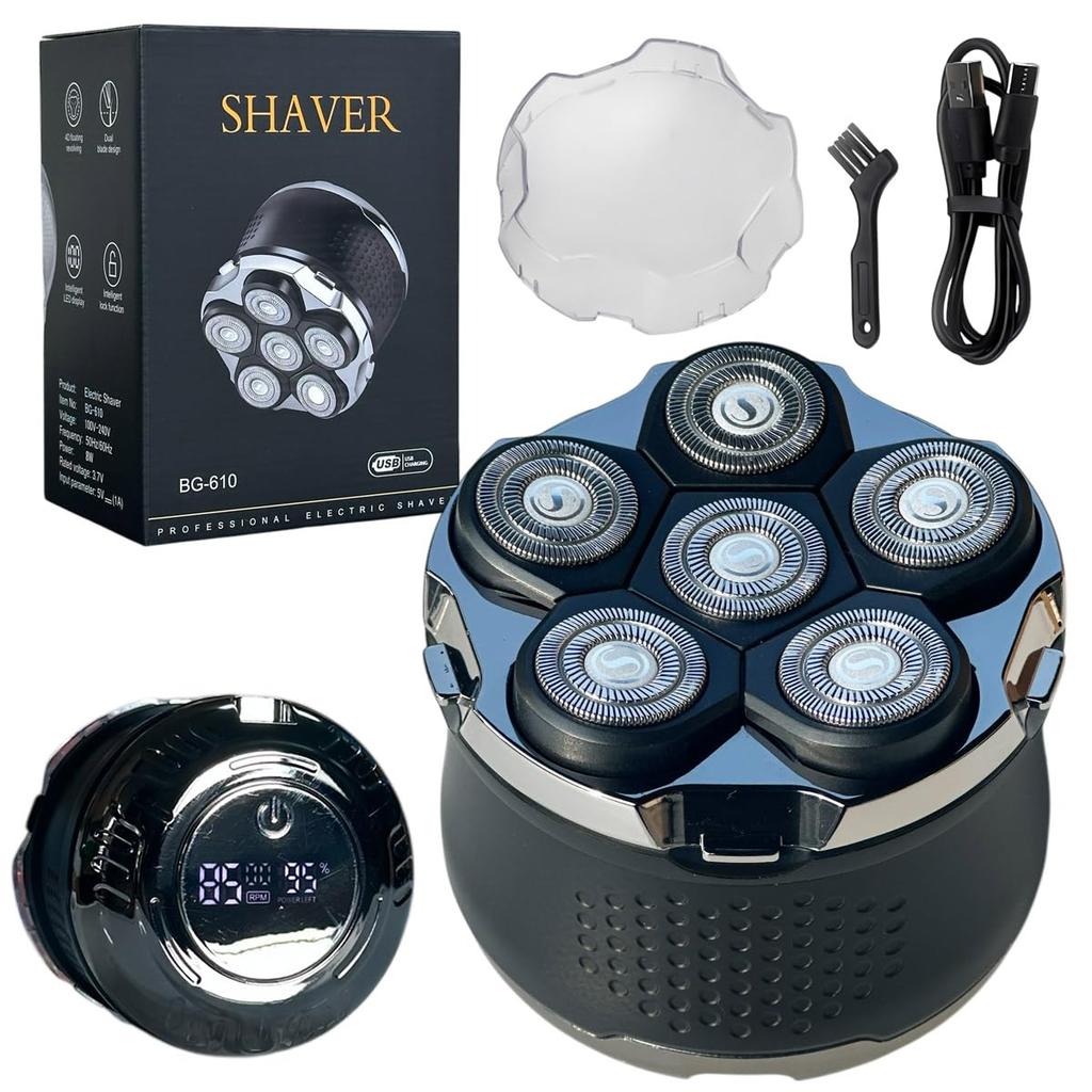 MGC ShareFunN Skinhead Shaver Japanese Instruction Manual Included Adjustment 6D Skinhead Shaver Magnetic Detachable Head IPX7 Resistant Wet Dry Use