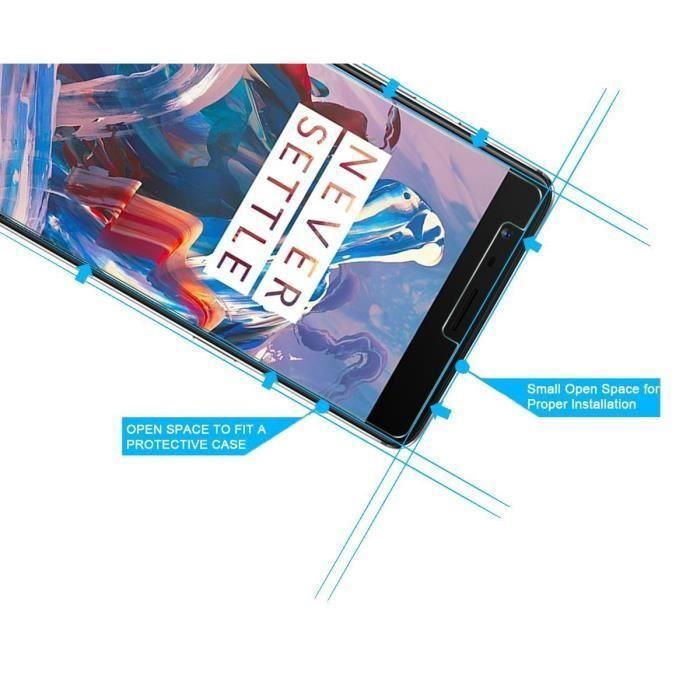 Film de Protection - PHONILLICO - OnePlus 3 - Verre Trempé - Ultra Résistant - Résistant aux Rayures