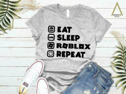 

Футболка Eat Sleep Roblox с повтором, рубашка для ютубера, футболка для дня рождения