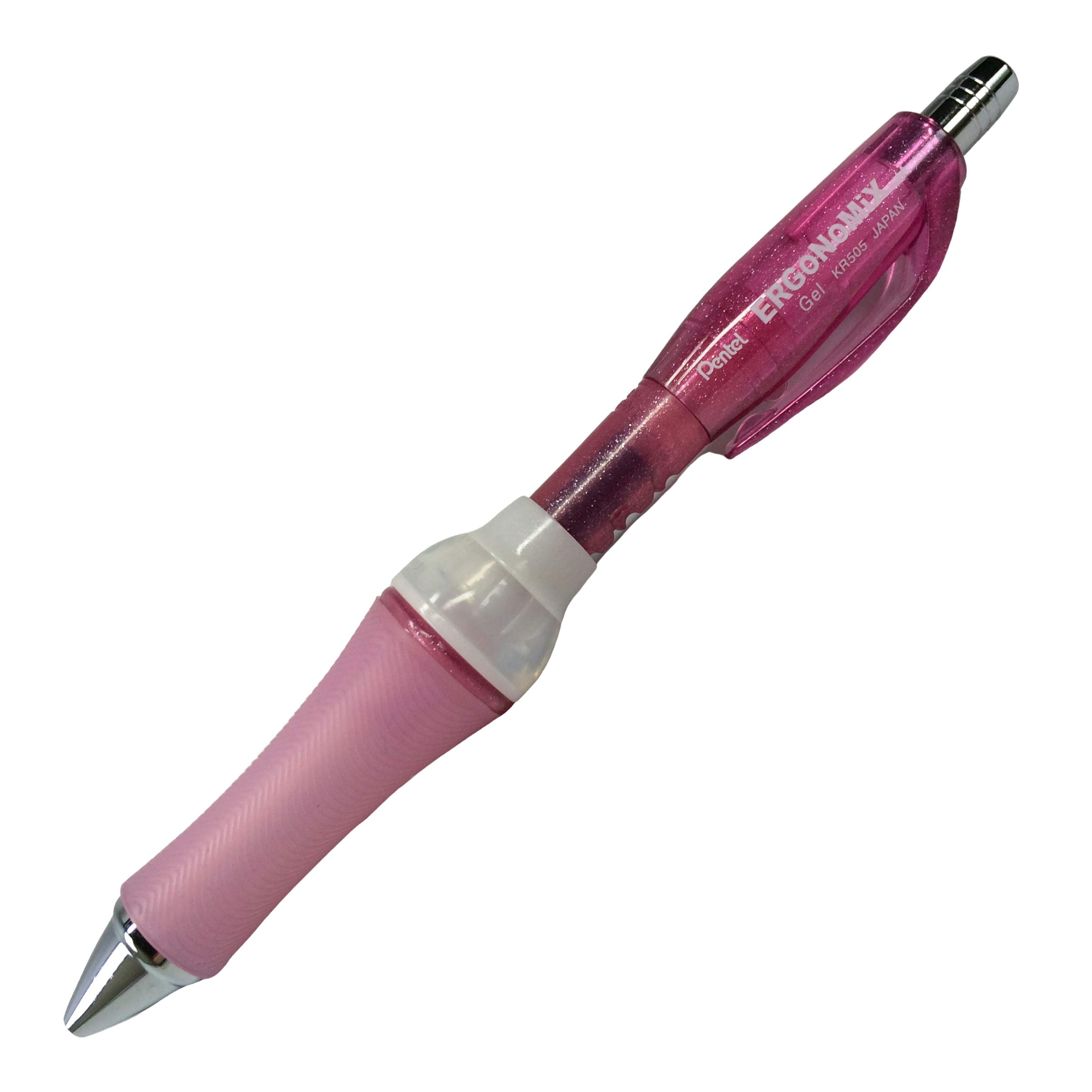 

and Pentel ErgoNoMiX Gel Ballpoint Pen [Discontinued Rare] 0.5mm (Clear Pink) чёрный