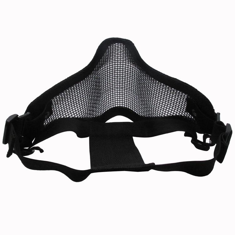 V1 Double Band Outdoor Half Face Steel Mesh Wargame Protective Mask