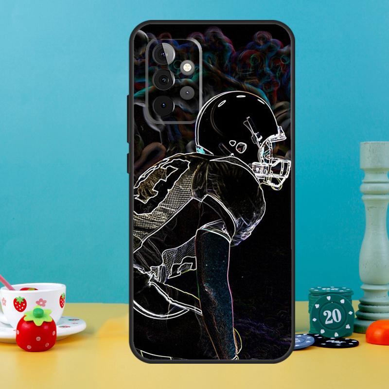 American football player sport Case For Samsung Galaxy A25 A54 A34 A14 A52 A32 A12 A13 A33 A53 A15 A16 A36 A56 A26 A05 A35 A55