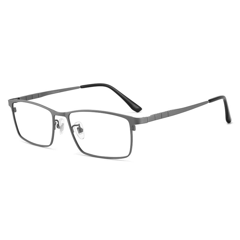 

Унисекс сверхлегкие титановые оптические очки для чтения с диоптриями для близорукости Fashion Square анти-синий фотохромные мультифокальные очки Progressive&1.56&Photo Brown серый