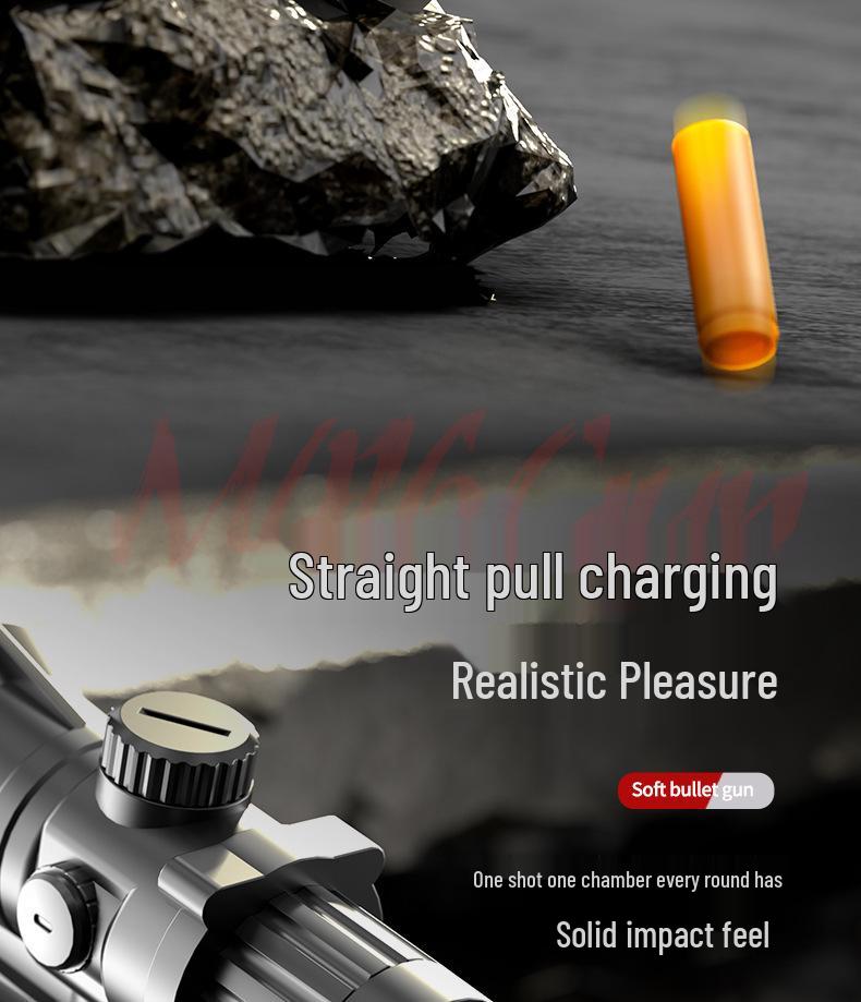 M416 Soft Bullet Manual Bolt Action Toy Gun for Kids - Shell Ejecting Simulation Assault Rifle for Boys