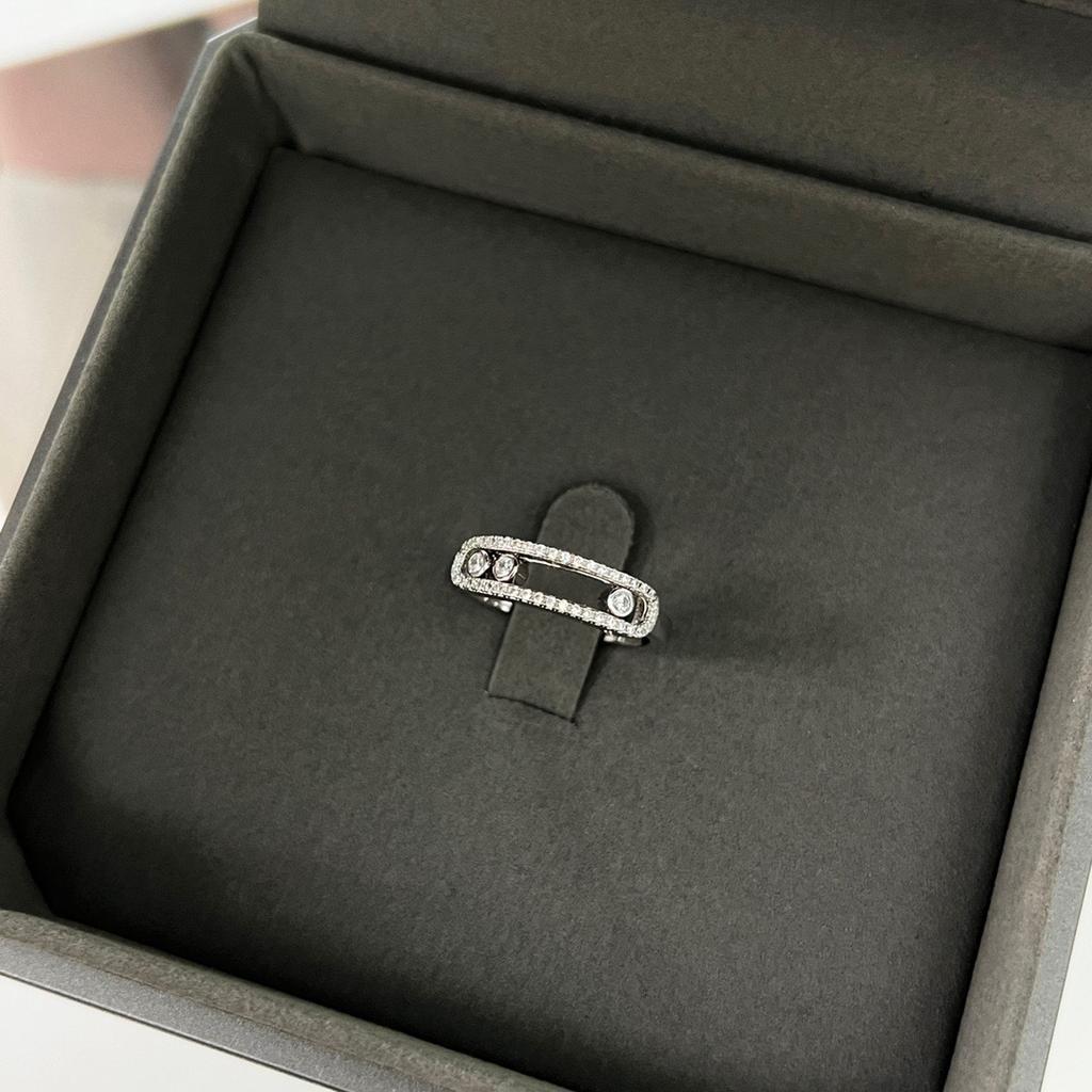 2023 Neue Ringe für Frauen Luxusschmuck Charm Schiebe Diamantringe Hochzeit Verlobung Reines 925er Sterlingsilber Muschelperlenring