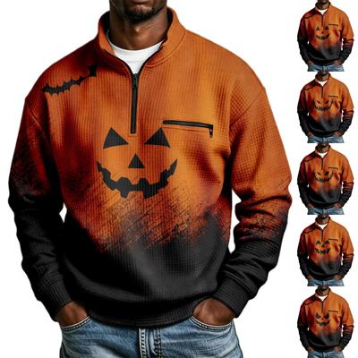 Men's Halloween Print Long Sleeve Sweatshirt