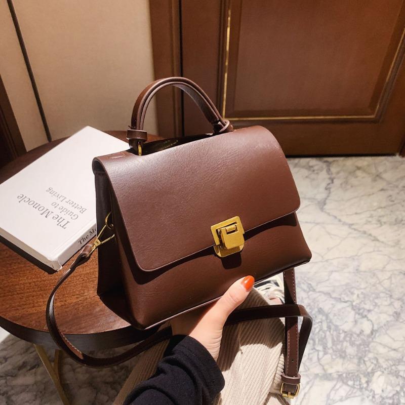 Premium Sense Niche Small Bag Women's Bag New Trendy Autumn and Winter Retro Portable Versatile Single Shoulder Oblique