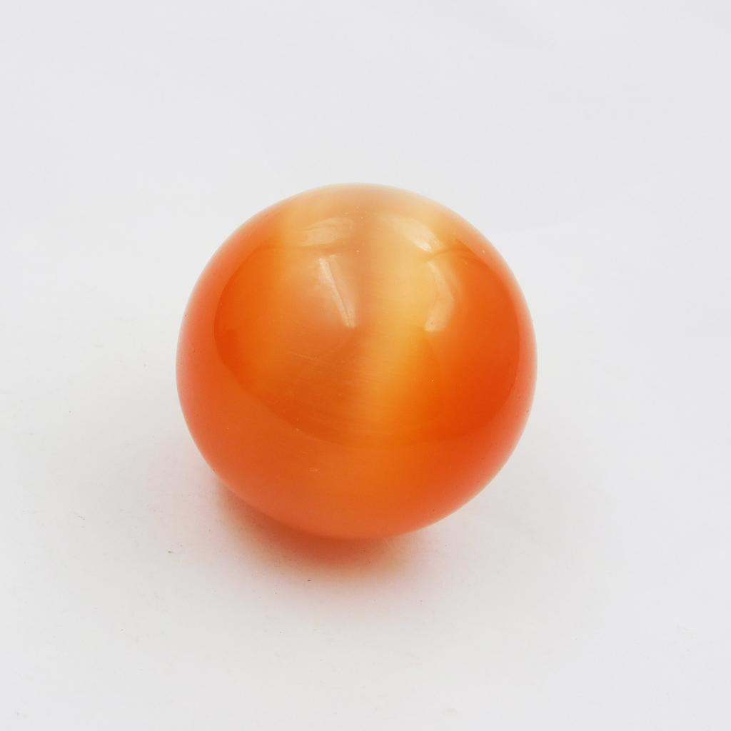 Natural ORANGE Cat Eyes Glass Ball 472.35 Carat Loose Gemstone CERTIFIED