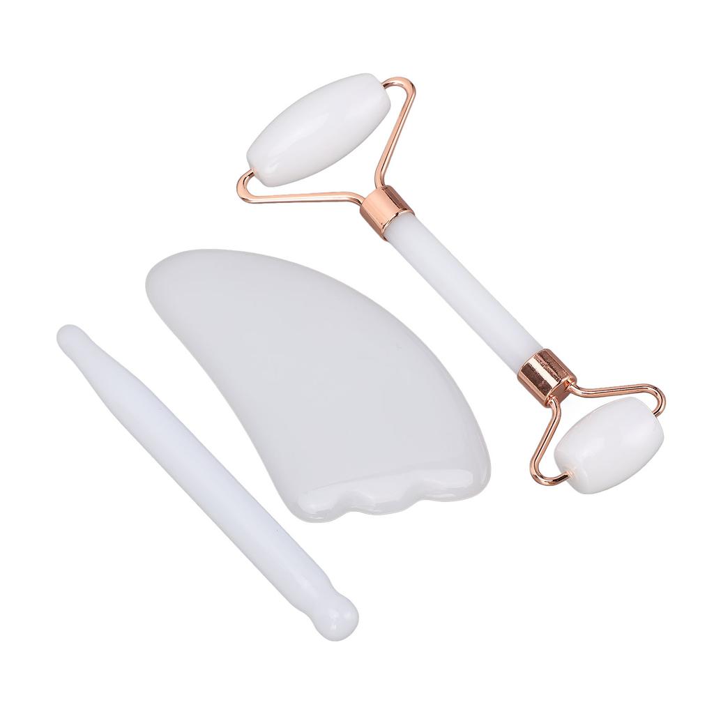 Jadestone Roller Massage Gua Sha Set Manual Double Heads Jadestone Roller Massage Scraping Set