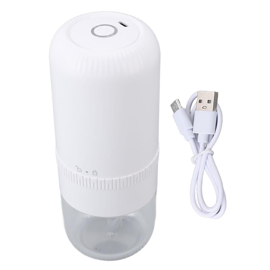Electric Coffee Bean Grinder White USB Charging Cordless Adjustable Coarseness Multifunctional Coffe