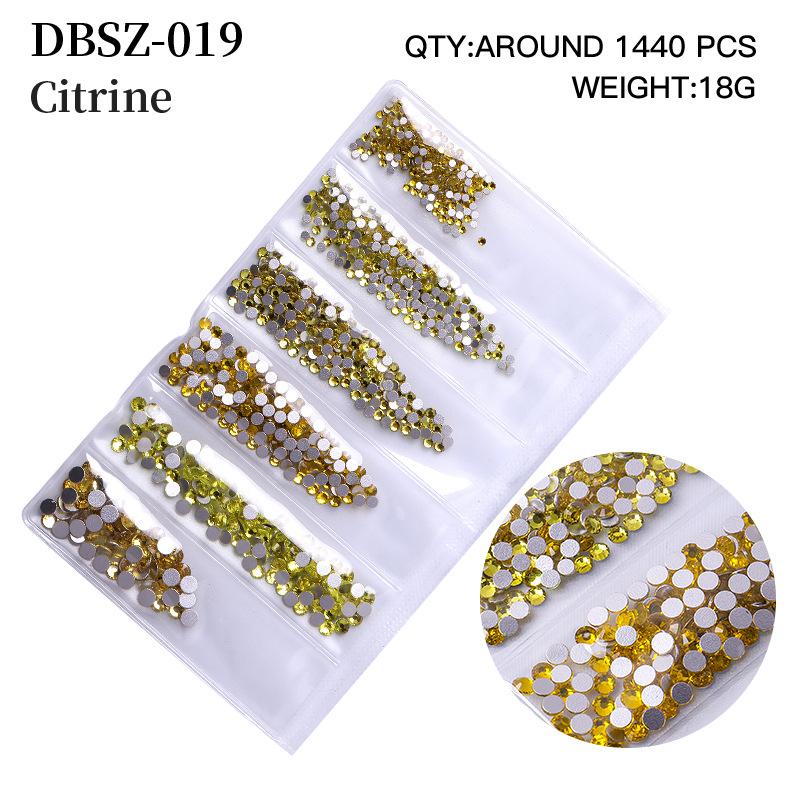 Long Bag Nail Art Jewelry Glass Flat Bottom Diamond Nail Art Diamond Nail Art Jewelry Mixed