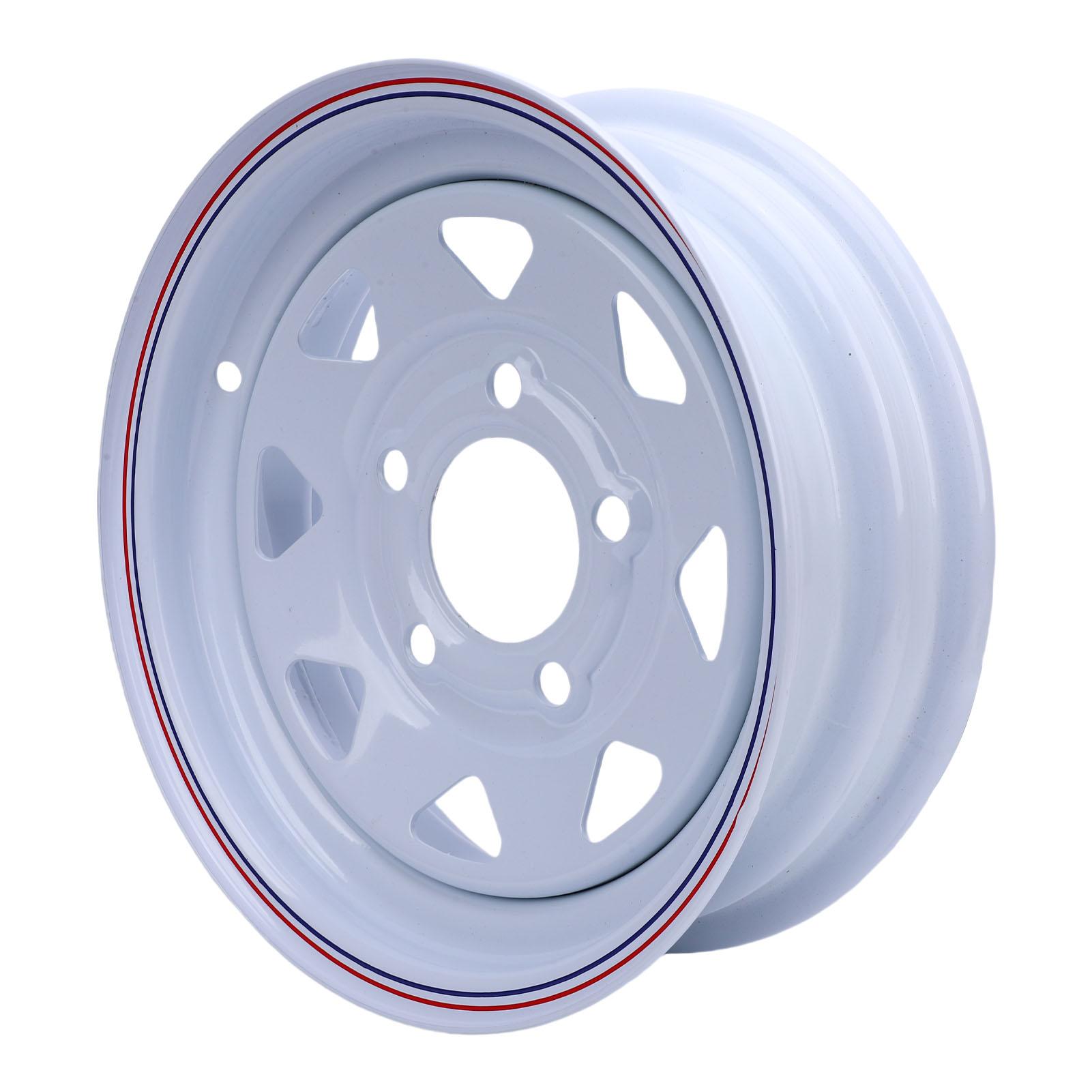 

12-дюймовый обод прицепа, грузоподъемность 1100 фунтов, 12x4,5 5x114,3, легкосплавный обод колеса прицепа, 5 отверстий для болтов для лодочных грузовых прицепов