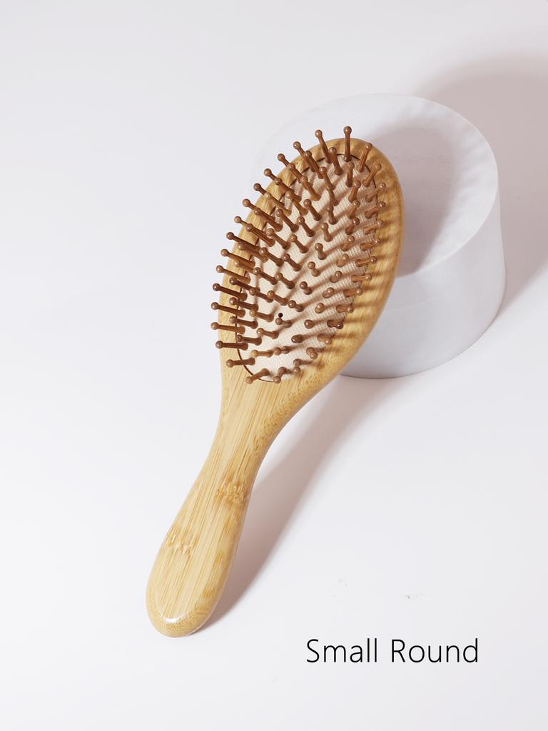 1 natural bamboo and wood anti-static scalp massage air cushion hair comb, smooth hair comb, hair styling comb