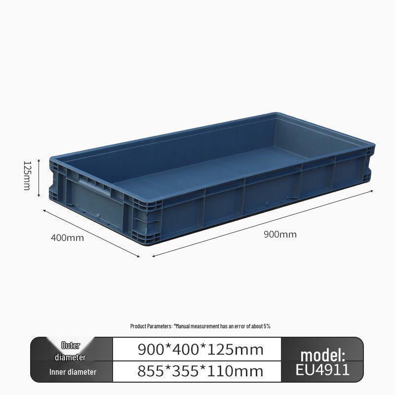 Large Black Rectangular Plastic Transit Crate/Fish Tank Storage Box Gray