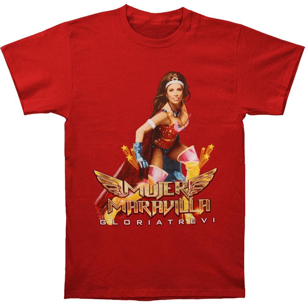 Men s Gloria Trevi Mujer Maravilla T-shirt Large Red S