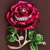 Rose Plant Enamel Brooch Alloy Badge Fashion Accessory for Clothing Backpack and Hat Decoration Daily Casual Wear