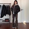 American Retro 2025 Spring/Summer Spicy Girl Camouflage Wide-Leg Cargo Pants