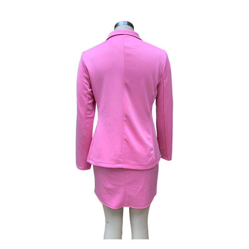 FD430 Autumn/Winter 2024 Women's Chic Two-Piece Set: Blazer & Midi Skirt