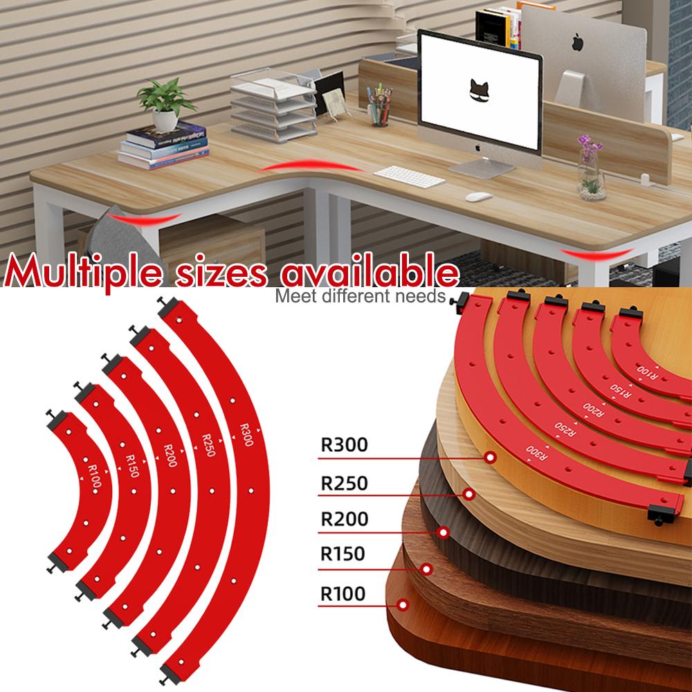 Woodworking Router Templates Arc Angle Positioning Template, Corner Radius, Reusable Positioning Tool R100-R300 Radius Jig