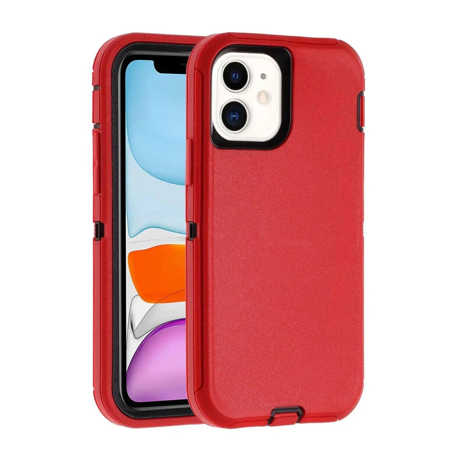 

Чохол 3 в 1 Defend для IPhone 11 12 13 14 Pro Max 15 Plus 7 8 SE 2022 X Xs XR Otter Box Heavy Duty Shockproof Hybrid Cover Cases for iPhone XR