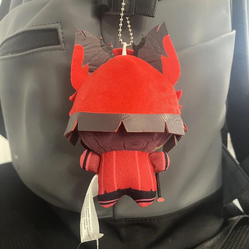 Hot 11cm Hazbin Hotel Alastor Anime Game Peripherals Soft Plush Stuffed Doll Ornament Toy Fans Gift Replica Edition Not Genuine