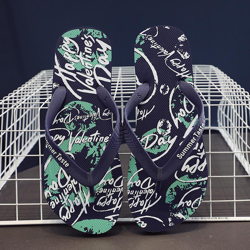 

Flip-flops men s summer new indoor and outdoor sandals non-slip beach shoes pinch foot cold slippers XS Code