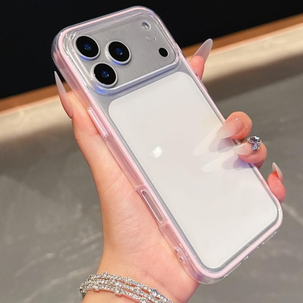 2 In 1 Candy Bumper Clear Case For iPhone 17 Air 16 15 14 13 12 11 Pro Max Plus Shockproof Protective Soft TPU Phone Cover Capa