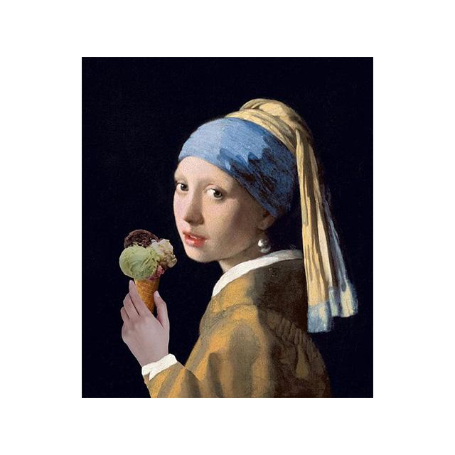 

Девушка с жемчужными серьгами Нанесите маску на лицо Забавные постеры Настенное искусство Печать на холсте Знаменитые классические портретные картины Домашний декор 21x30cm No Framed жёлтый