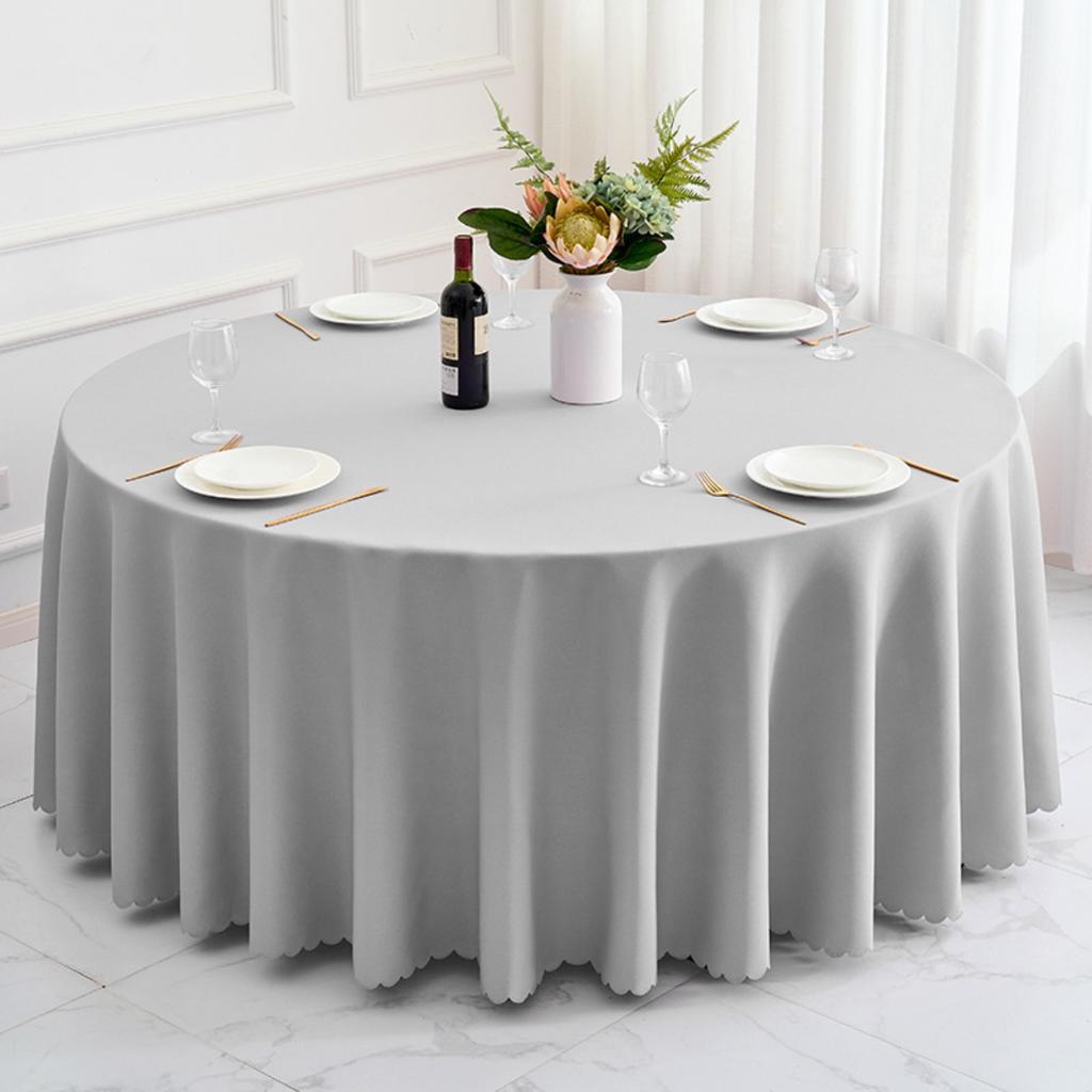 Round Polyester Tablecloth Wedding Table Cover Indoor Outdoor Table Cloths Washable Circle Table Cloth Decoration For Home, Dining, Kitchen, Garden