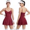 Womens Yoga Running Dress With Built-in Shorts Athletic Skirt Gym Fitness Tennis Outdoor Workout
