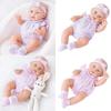 30cm Realistic Sleeping Doll Soft Toy with Lovely Face Life Like Educational Reborns Boutiques Collection Kid Party Gift  Purple