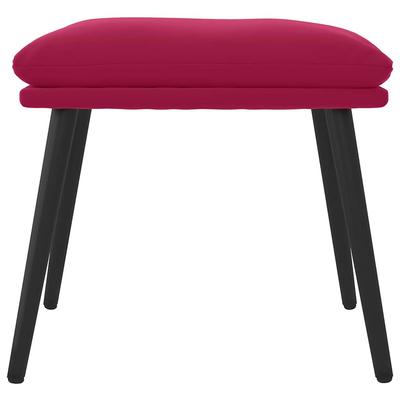 Footstool Wine Red 45x29.5x35 Cm Velvet