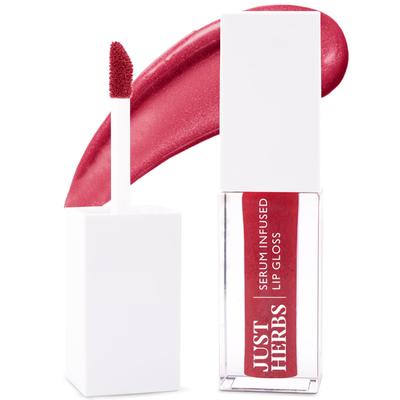 Just Herbs Serum-infizierter Lipgloss für Damen, Leichter, nicht klebriger, Hochglänzender, Feuchtigkeitsspendender Lipgloss 3 ml (Kirschblüte)