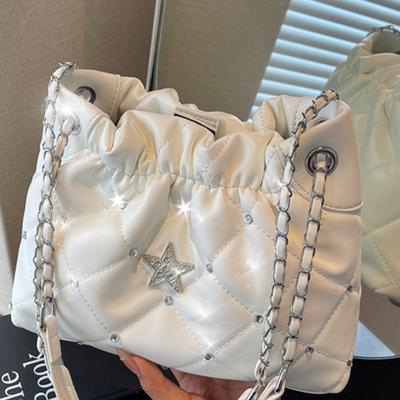 Sac à chaîne grande capacité Mode été et Sac seau rétro Sac à bandoulière décontracté et élégant