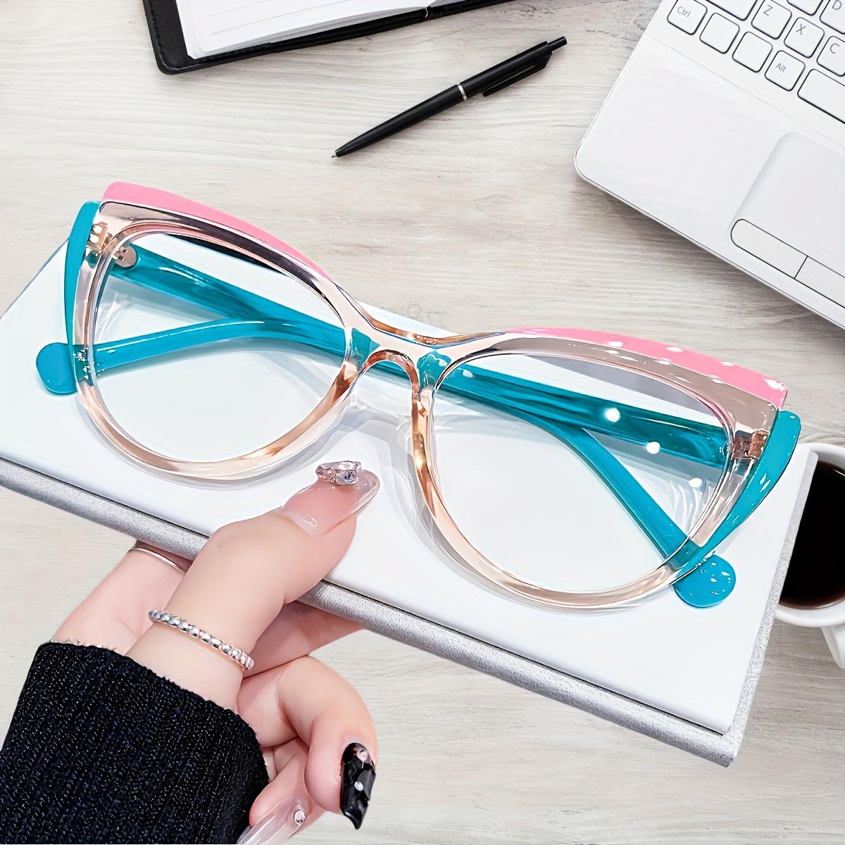 

Очки Y2K Cat Eye с квадратной оправой, модные очки унисекс, линзы для ПК, полная оправа, зеркальные повседневные компьютерные очки