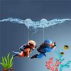 ABWR-8PCS Fish Tank Decorations Accessories Floating Diver Aquarium Ornaments Small Floating Ball Aquarium Accessories