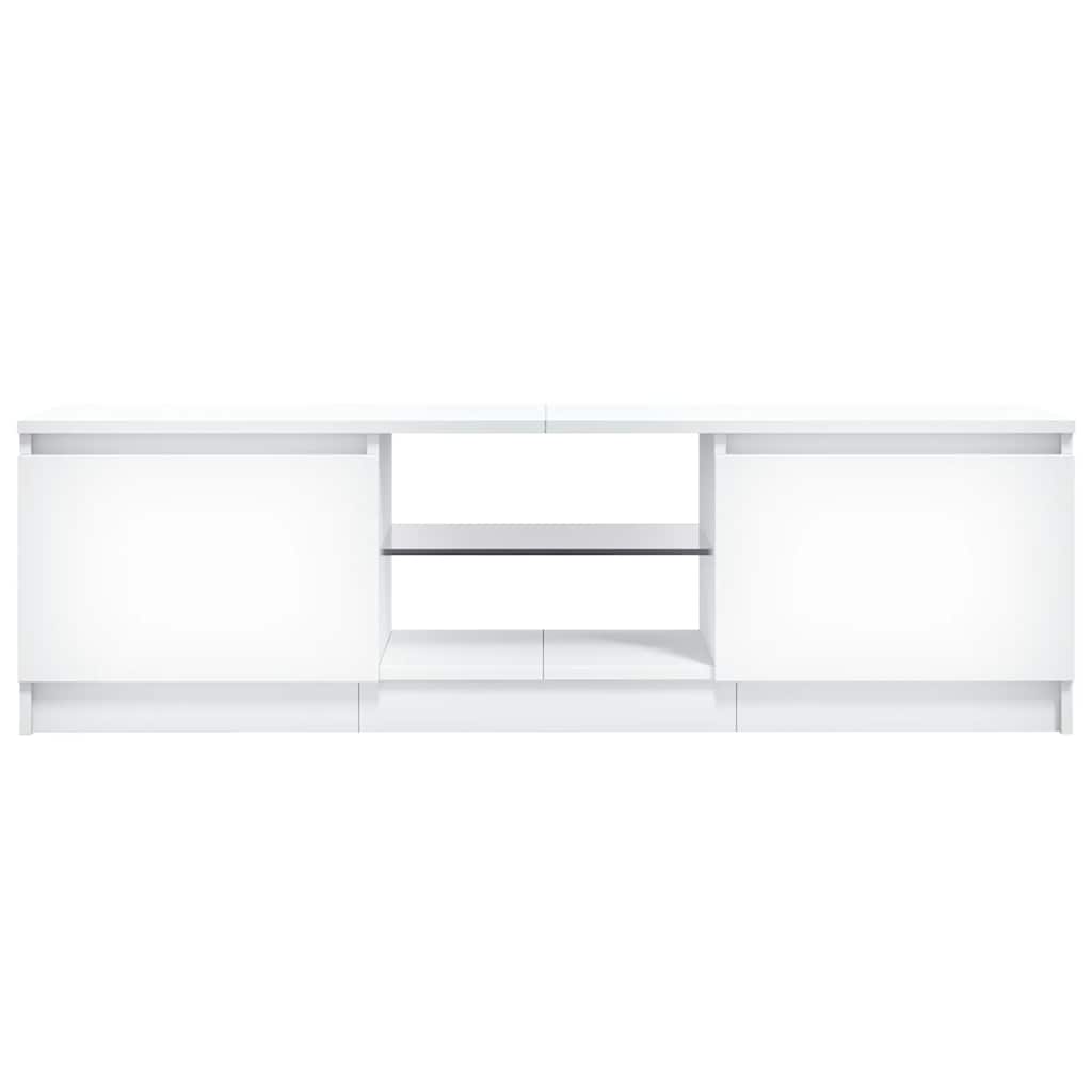 Λευκό Έπιπλο Τηλεόρασης με Φώτα LED 120 x 30 x 36 εκ.