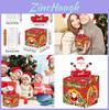 Weihnachts-Nikolaus-Spardose aus rotem Papier für Partydekoration und Geschenke