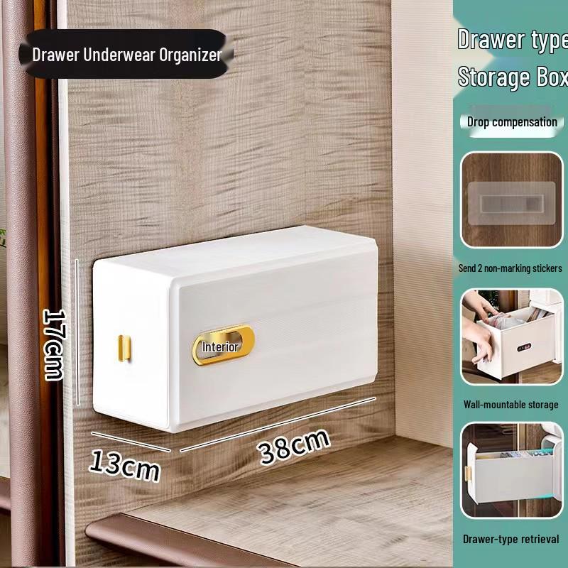 Wandmontierter Schubladen-Organizer: Aufbewahrungsbox für Unterwäsche und Socken
