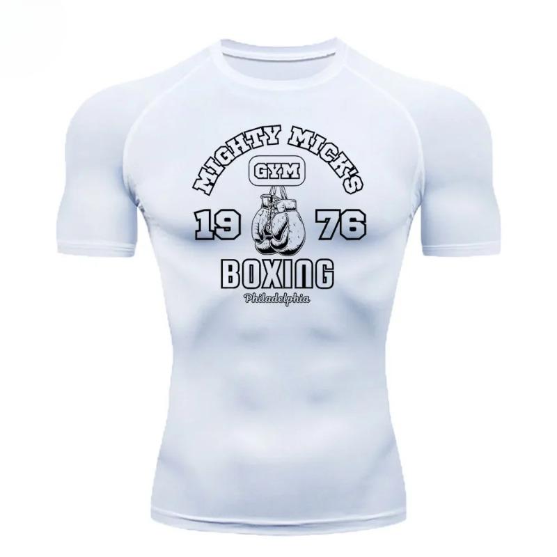 Sweat Absorbing Compression Men's Gym Fitness Jogging Training Top Summer Breathable Sports High Elasticity Quick-drying Casual T-shirt Tops