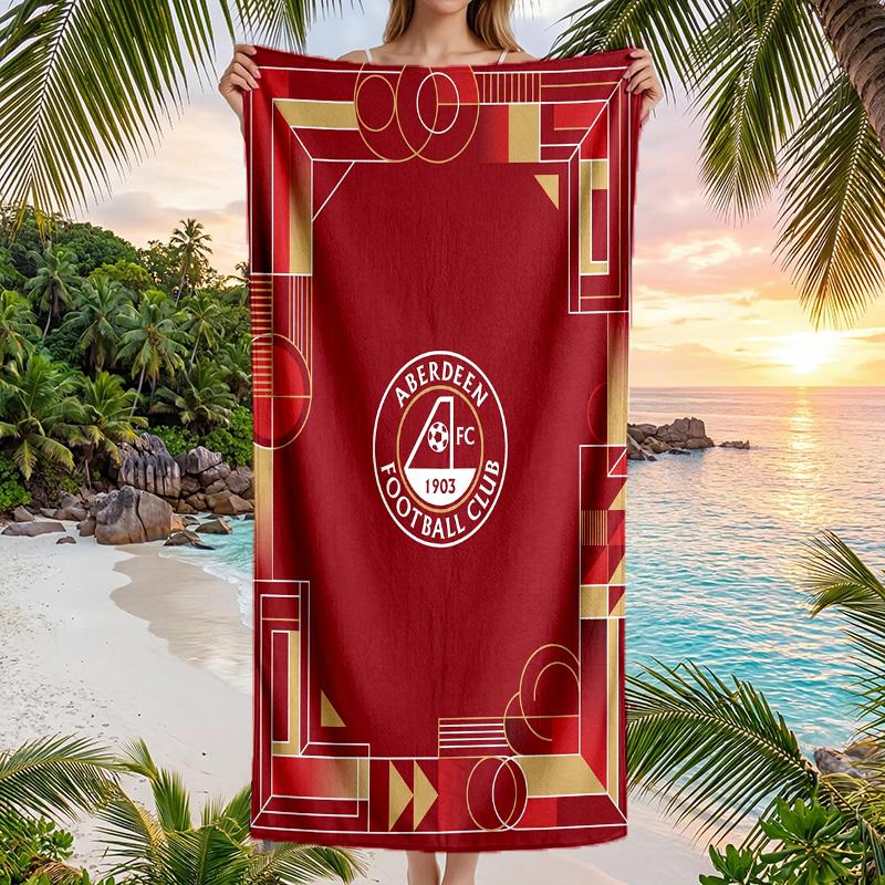 Asciugamano da Spiaggia Asciugatura Rapida Aberdeen FC Stampa Microfibra Assorbente Portatile da Viaggio Asciugamano da Nuoto